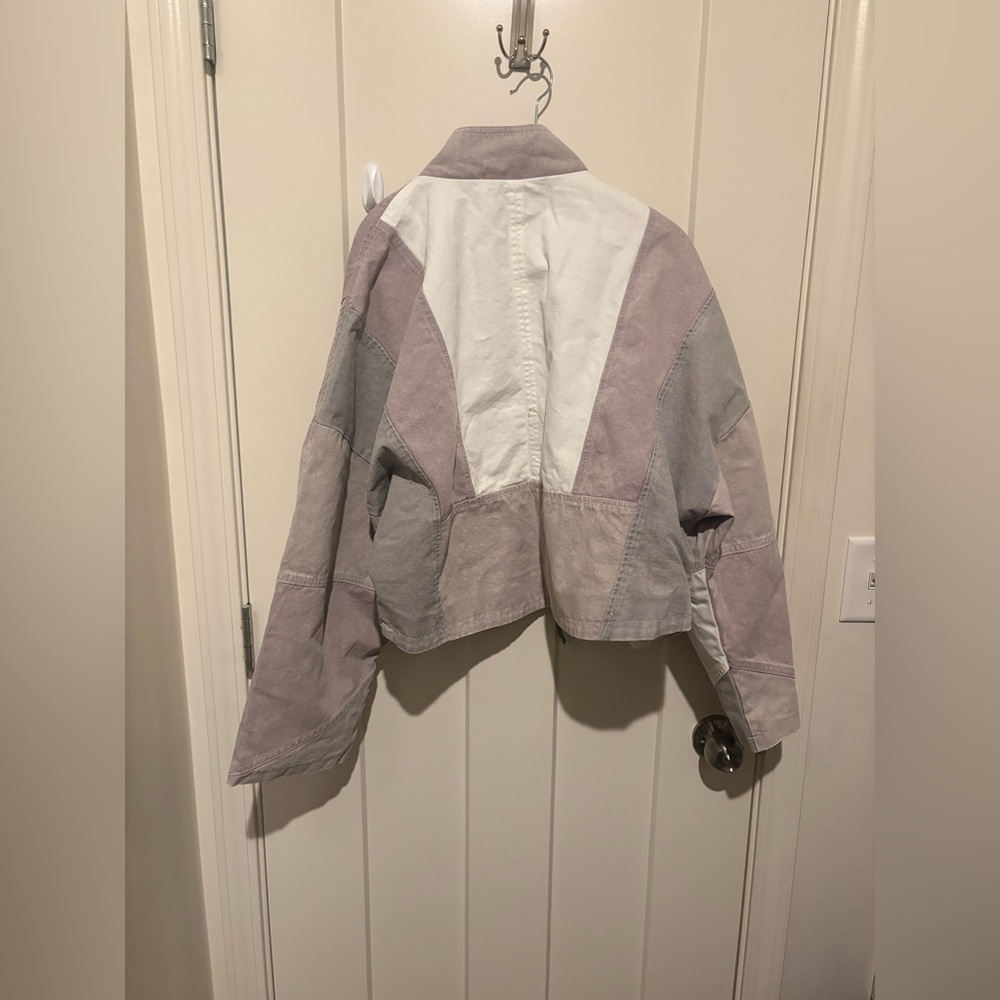Free People We The Free Toni Pieced Jacket Medium Lavender Combo NWT - Picture 7 of 7